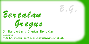 bertalan gregus business card